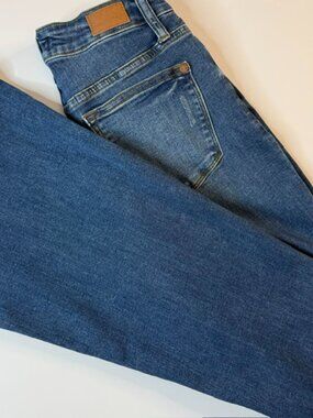 Judy Blue Jeans Flare Women's 3/26 Blue Mid Rise Denim JB88172 Distressed
